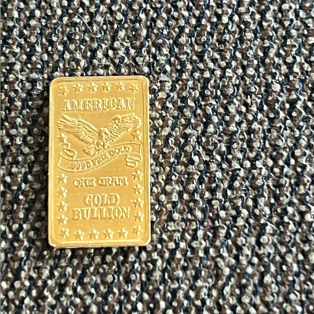 .999 Gold Bullion (one gram) Made in USA